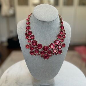 NWOT Boden Andrea Jewel Cluster Necklace in hot pink